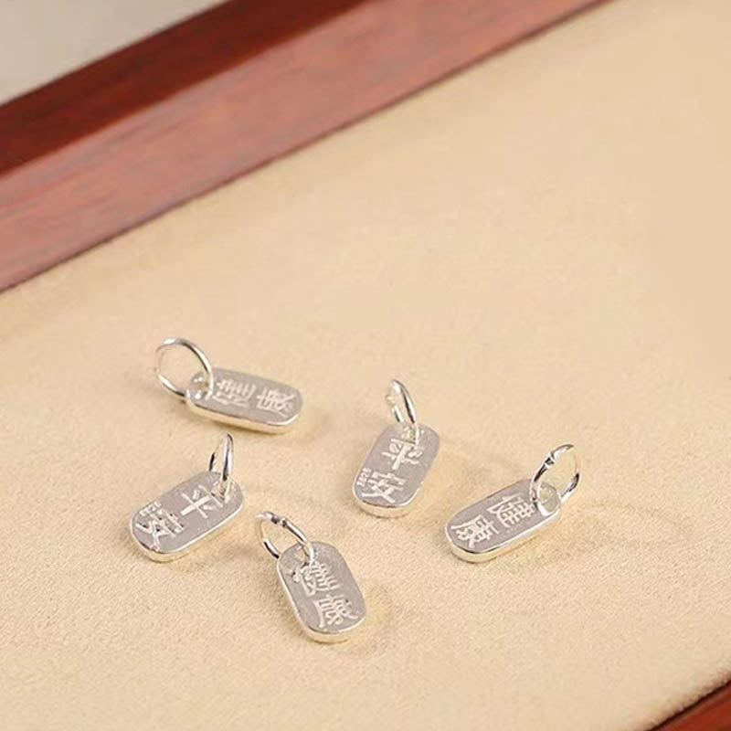 KarmaRipple's 925 Sterling Silver Auspicious Clouds Peace Buckle Safe And Sound Bracelet Anklet ( p14