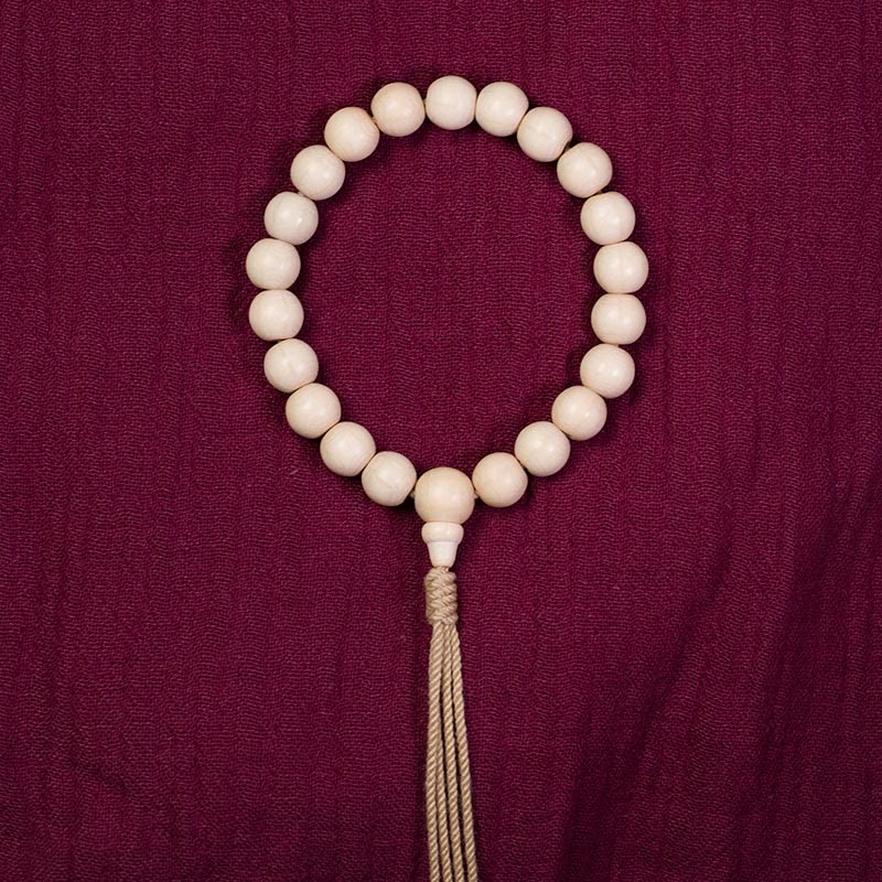 KarmaRipple's Authentic Abelia Biflora Wood Blessing Wrist Mala p19