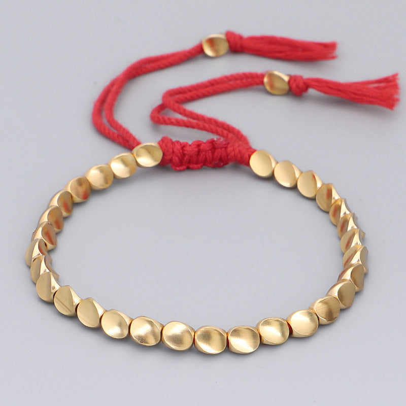 KarmaRipple's Tibetan Bronze Beadwork Balancing Fortune Bracelet p16