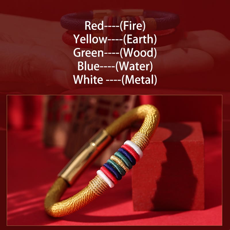 KarmaRipple's Tibetan Handmade Colorful King Kong Weave Five Elements Fortune Braid String Bracelet p22