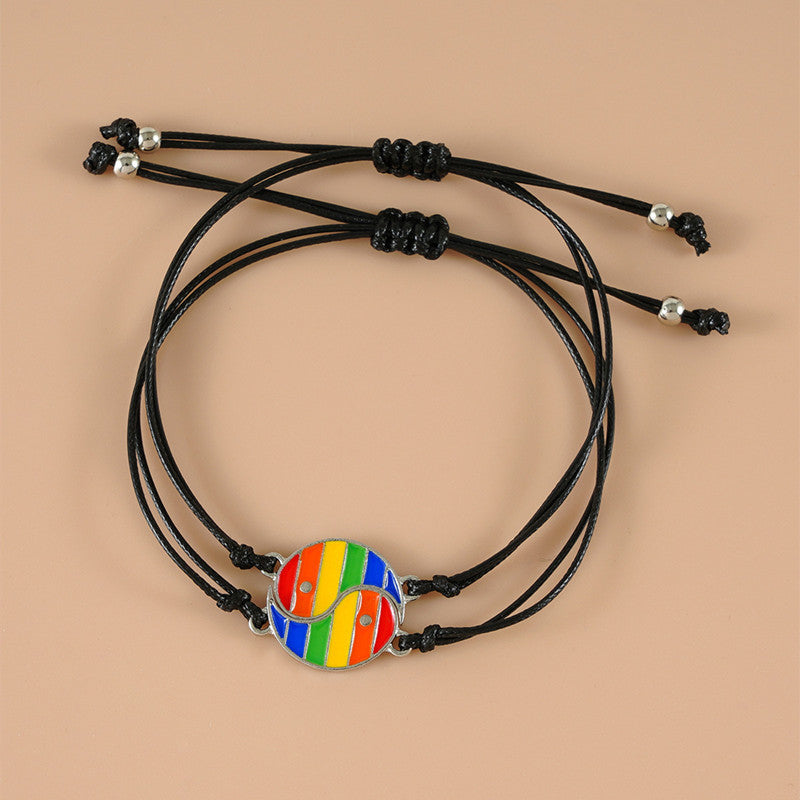 KarmaRipple's 2pcs Yin Yang Hematite Pair Bracelet p24