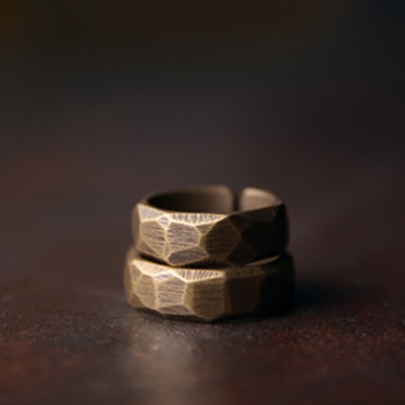 KarmaRipple's Tibetan Simple Design Bronze Wealth Ring p16
