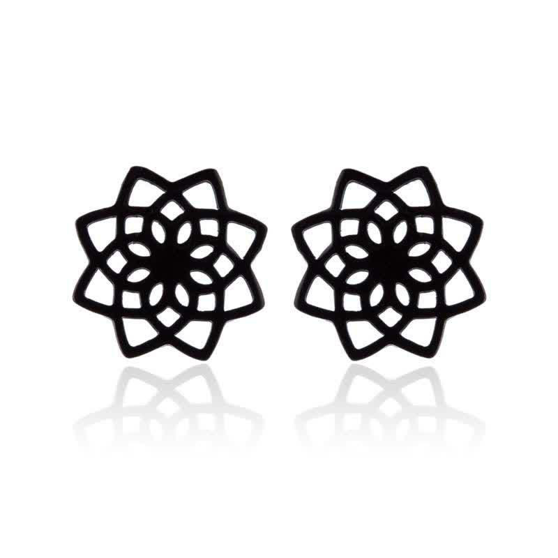 KarmaRipple's Tibetan Lotus Pattern New Beginning Stud Earrings p14