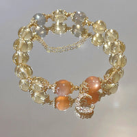 Bracelet d'énergie abondante en citrine de la lune bénie de KarmaRipple