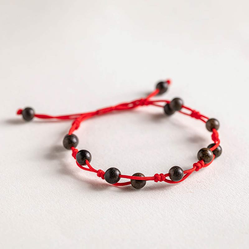 KarmaRipple's Red Agate Moss Agate Cinnabar Calm Bracelet p40