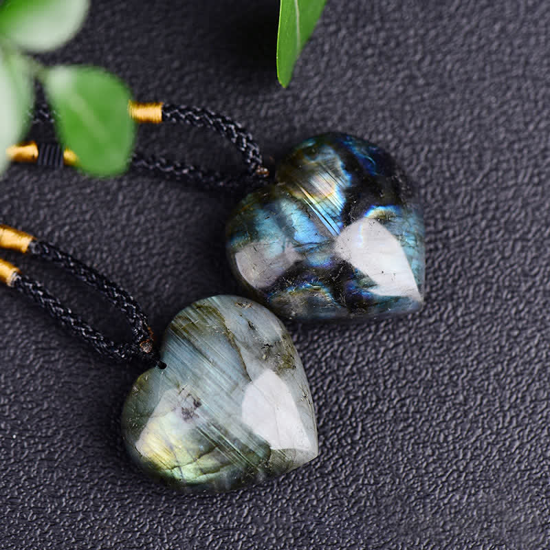 KarmaRipple's Labradorite Love Heart Support Pendant Necklace p3