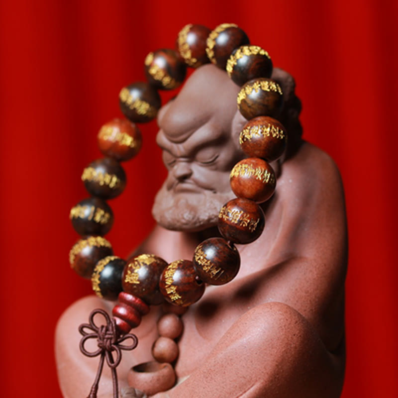 KarmaRipple's Tibetan Rosewood Heart Sutra Engraved Cure Bracelet p8