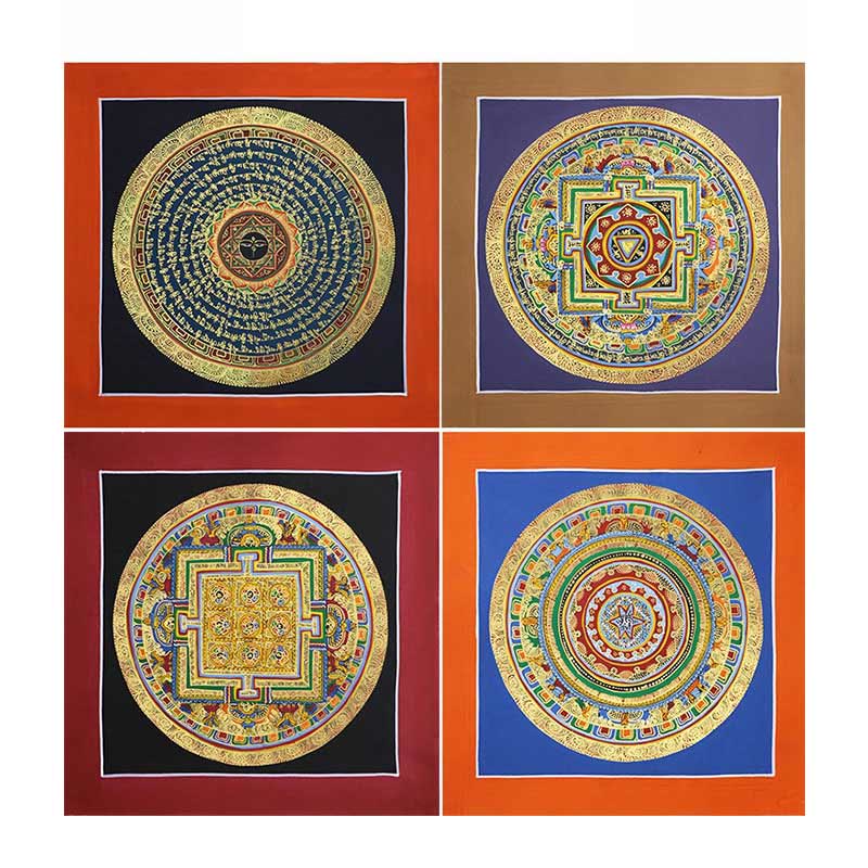 KarmaRipple's Tibetan Handmade Thangka Painting Spiritual Blessing Blind Box Random Color Pattern p19