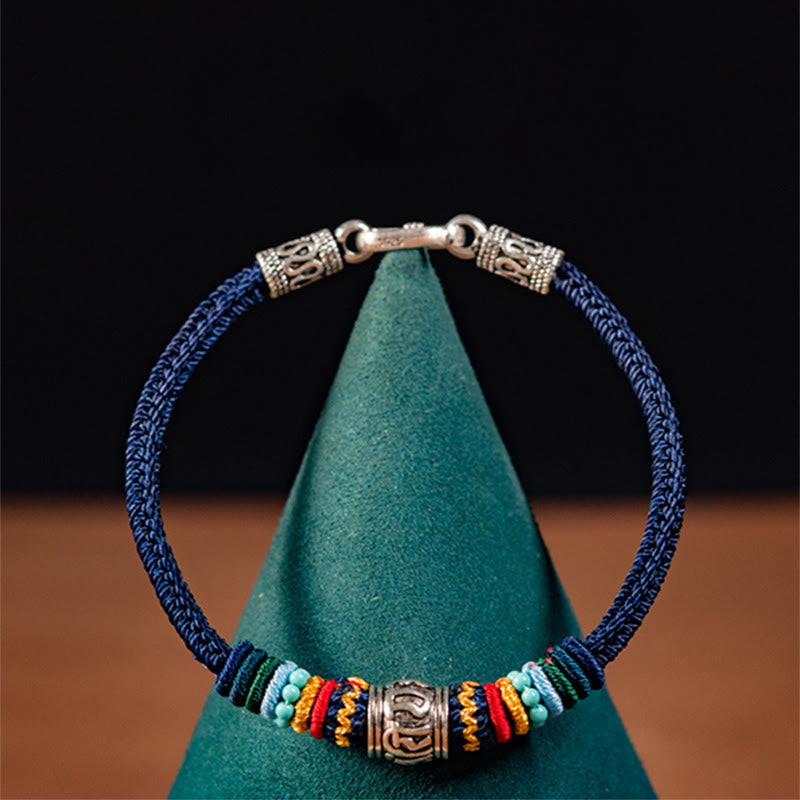 KarmaRipple's Handmade 925 Sterling Silver Tibetan Om Mani Padme Hum Purity Woven Bracelet p9