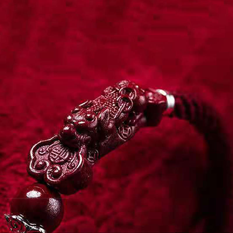 KarmaRipple's Handcrafted PiXiu Cinnabar Wealth Fortune Woven Bracelet p9