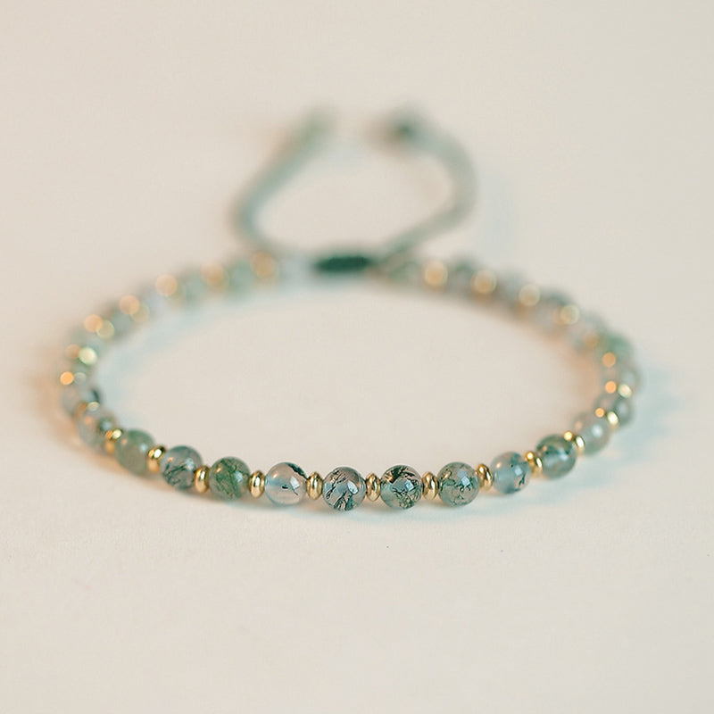 KarmaRipple's Moss Agate Fortunate Balance Bracelet p14