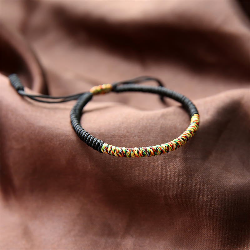 KarmaRipple's Tibetan Handmade Multicolor King Kong Weave Fortune Strength Woven Bracelet p4