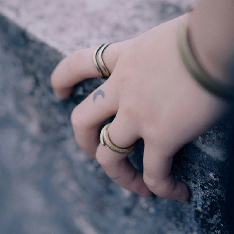 KarmaRipple's Simple Design Bronze Fortune Adjustable Ring p8