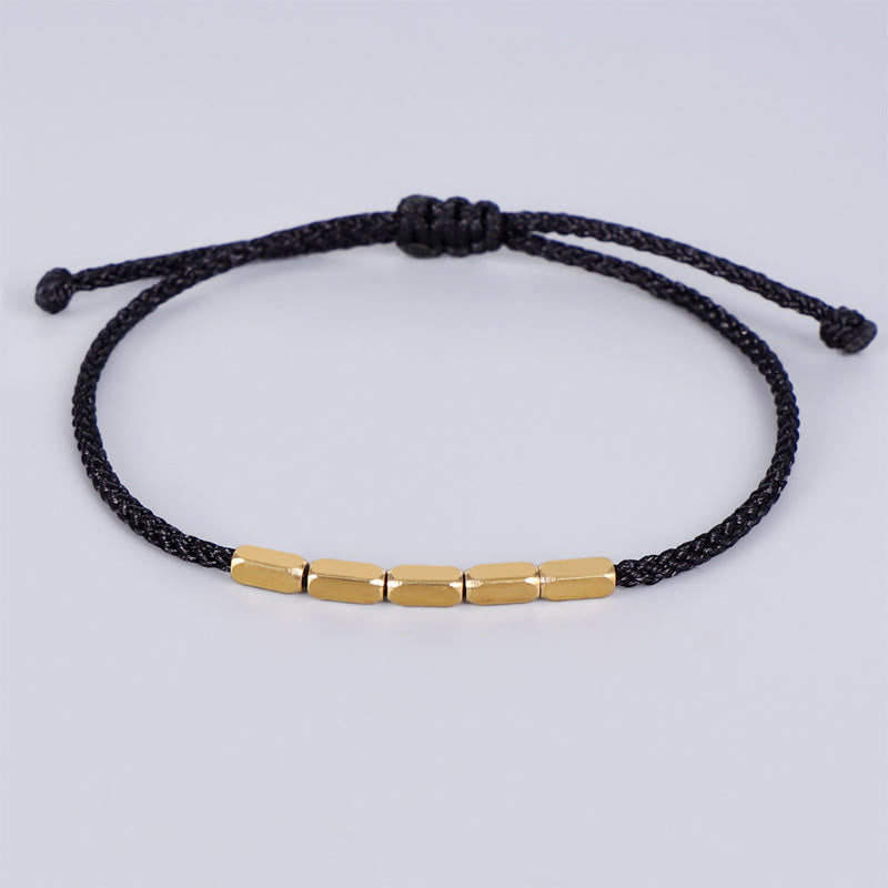 KarmaRipple's Handcrafted Bronze Bead Protection Woven String Bracelet p2