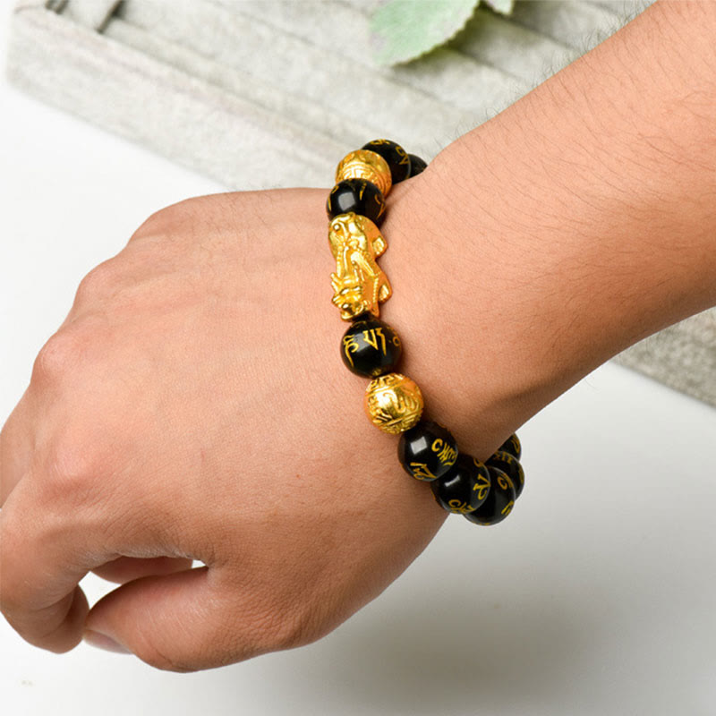 KarmaRipple's Feng Shui PiXiu Obsidian Attract Wealth Bracelet p8
