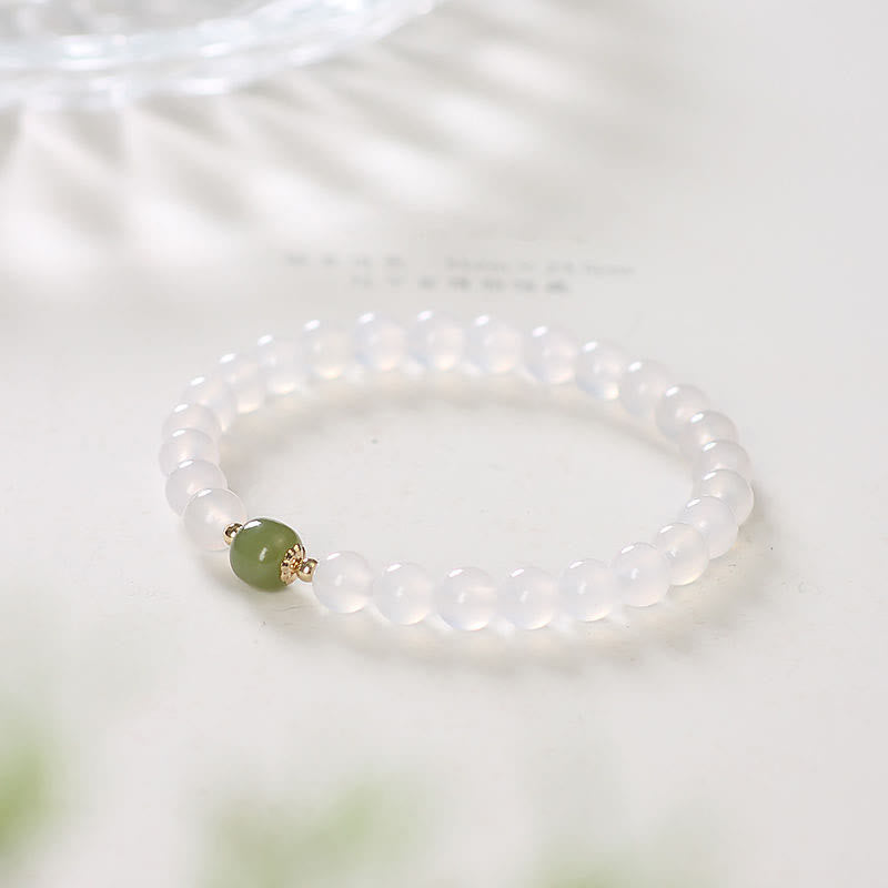 KarmaRipple's Authentic Ivory Agate Jade Fortune Bracelet p2