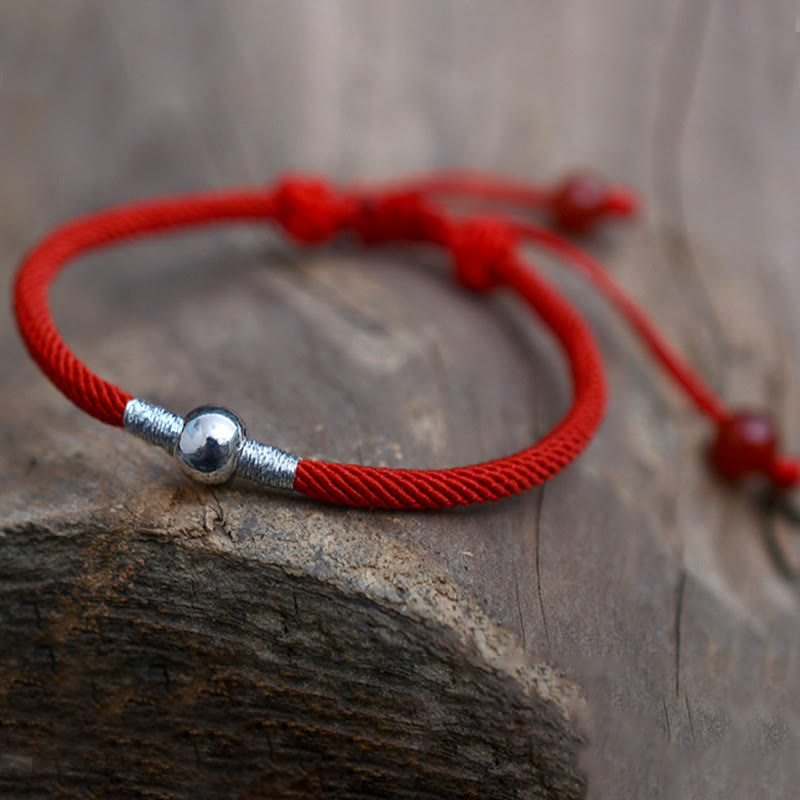 KarmaRipple's 925 Sterling Silver Fortunate Bead Protection Red String Bracelet p5