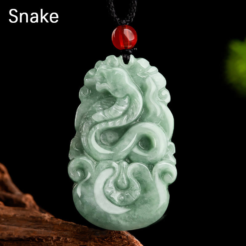 KarmaRipple's Authentic Green Jade 12 Chinese Zodiac Fortune Prosperity Pendant Necklace p6