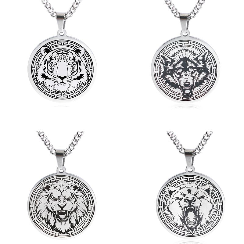 KarmaRipple's Animal Titanium Steel Chain Pendant Protection Necklace p15