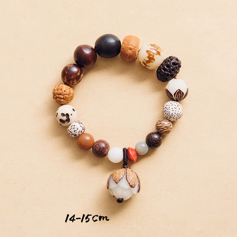 KarmaRipple's Bodhi Seed Lotus Wisdom Peace Wrist Mala Bracelet p9