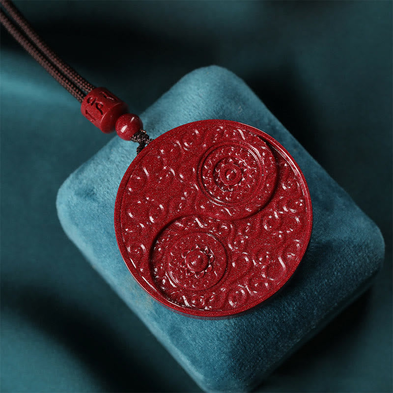 KarmaRipple's Cinnabar Yin Yang Keep Away Evil Spirits Pendant Necklace p2