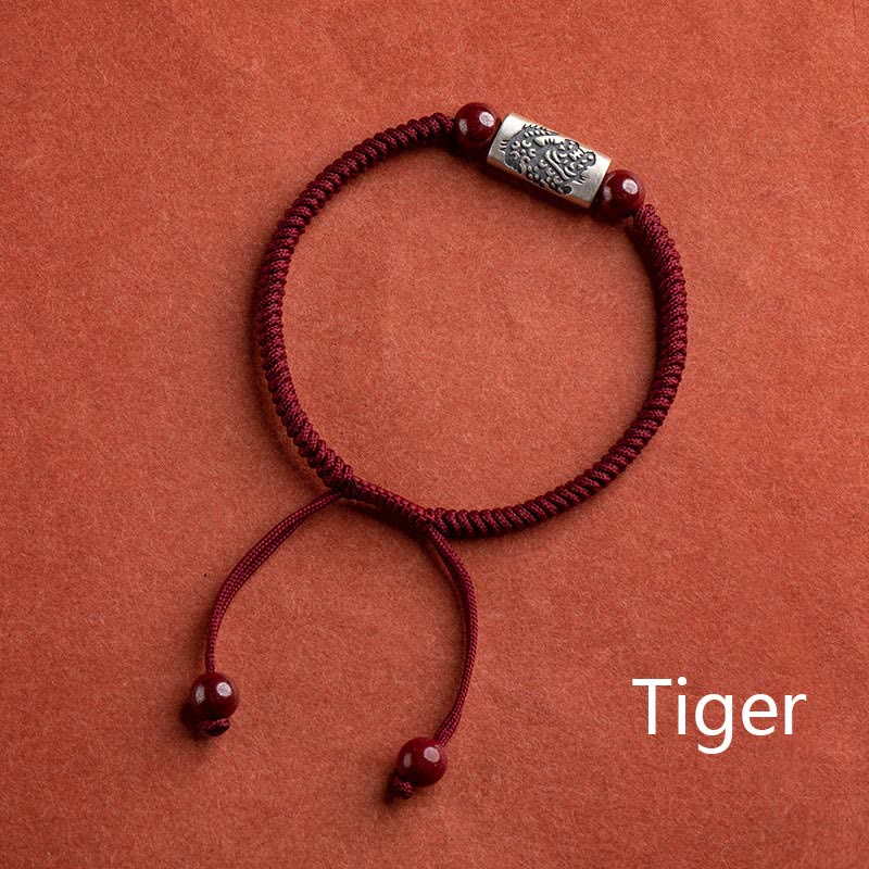 KarmaRipple's 925 Sterling Silver 12 Chinese Zodiac Cinnabar String Bracelet p3