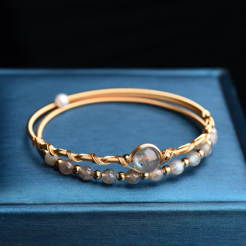 KarmaRipple's Moonstone Balancing Love Bracelet Bangle p4