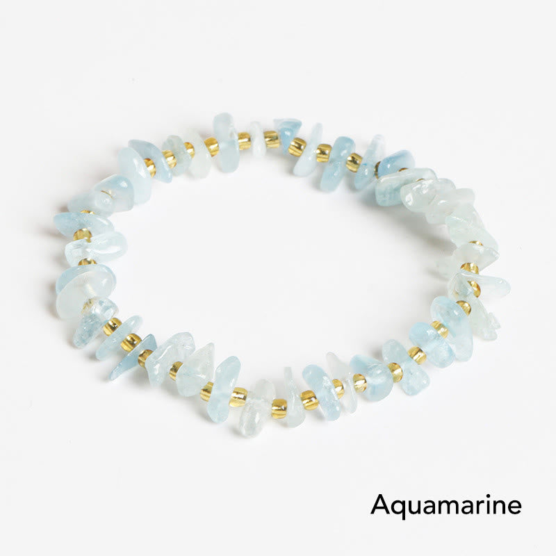 KarmaRipple's Authentic Irregular Shape Stone Gemstone Meditation Balance Bracelet p43