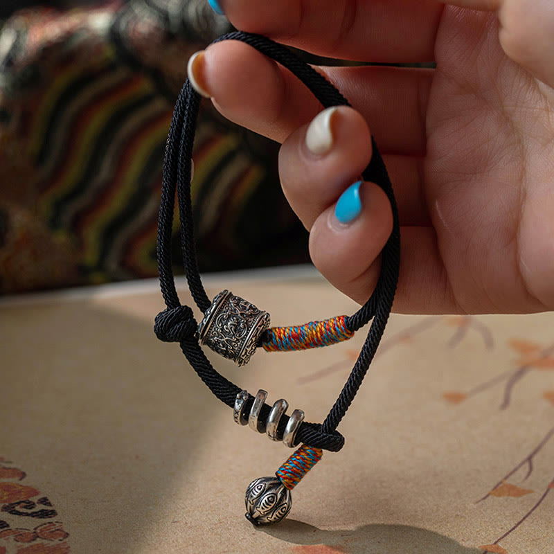 KarmaRipple's Tibetan Om Mani Padme Hum Carved Amulet Double Wrap Bracelet p12