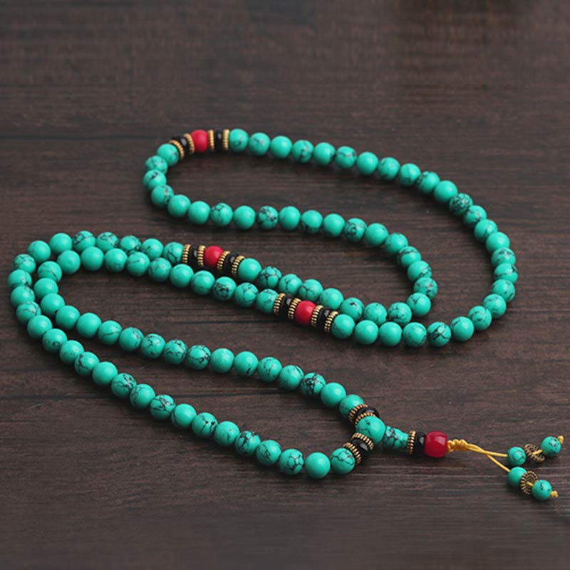 KarmaRipple's Tibetan Turquoise Balancing Mala Bracelet p10