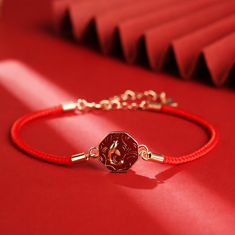 KarmaRipple's 925 Sterling Silver Fortune Koi Fish Color Change Wealth Handcrafted Woven Bracelet p1