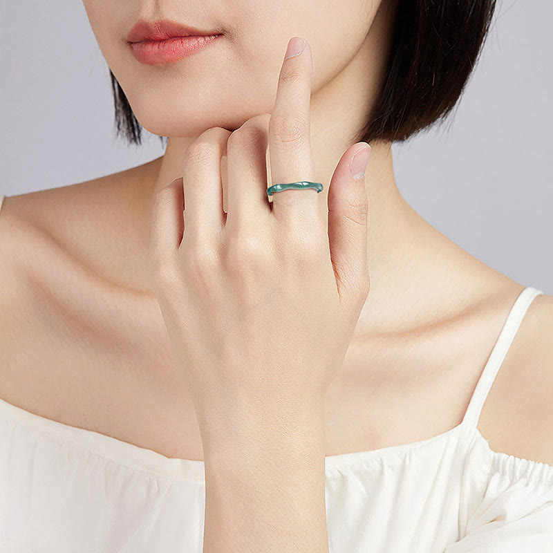 KarmaRipple's Authentic Jade Bamboo Prosperity Abundance Ring p5
