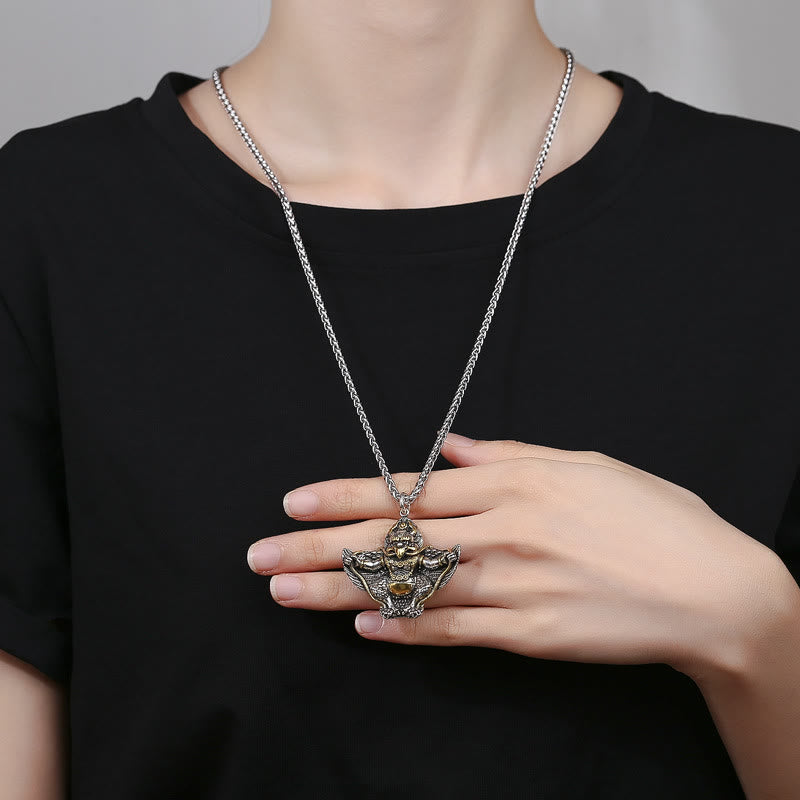 KarmaRipple's Tibet Garuda Bird Bronze Protection Pendant Necklace p5