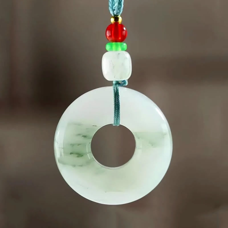 KarmaRipple's Authentic Jade Peace Buckle Prosperity Pendant Necklace p15