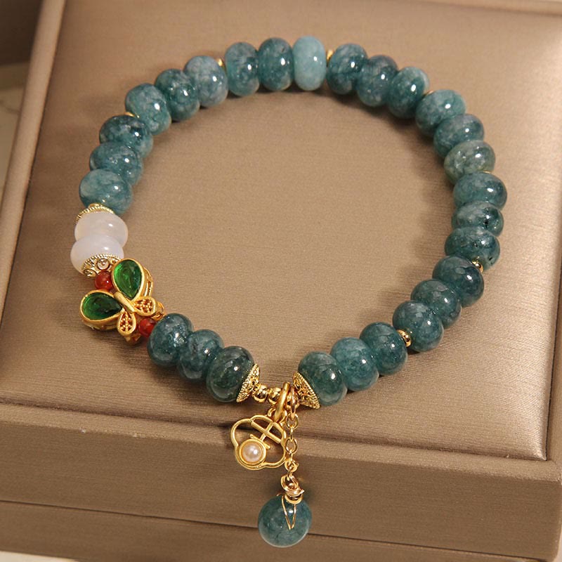 KarmaRipple's Jade Ivory Agate Butterfly Abacus Beadwork Abundance Bracelet p5