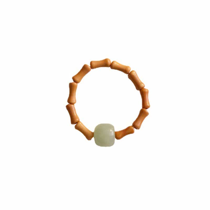 KarmaRipple's Hetian Jade Beaded Bamboo Prosperity Fortune Ring p12