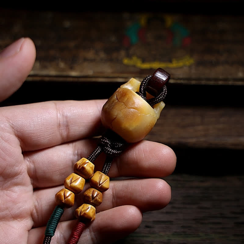 KarmaRipple's Tibetan Camel Bone Skull The Lord of the Corpse Forest Protection Pendant Necklace p5