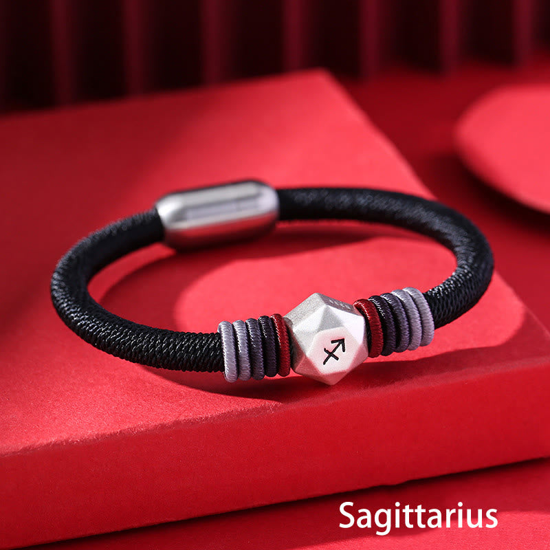 KarmaRipple's 999 Sterling Silver 12 Constellations of the Zodiac Blessing Handmade String Bracelet p9