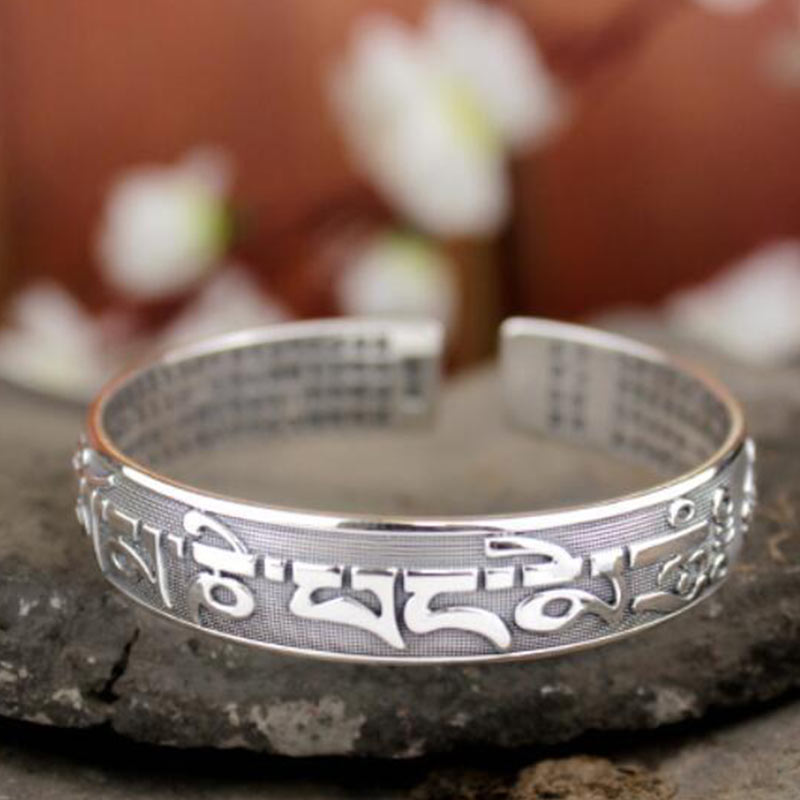 KarmaRipple's Tibetan Sanskrit Ivory Bronze Meditation Prayer Bracelet Bangle p8