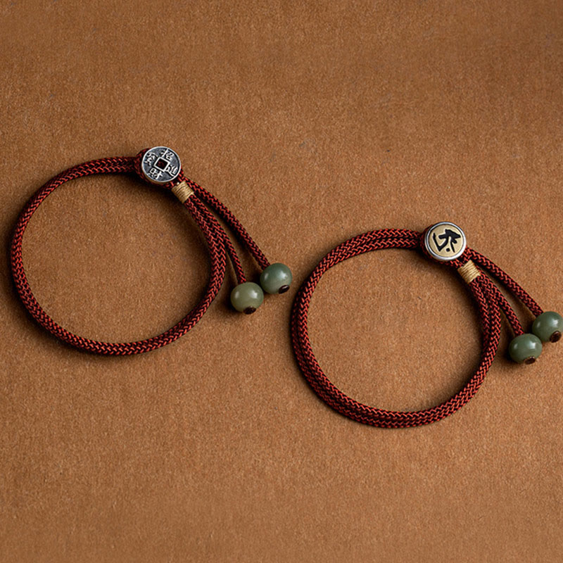 KarmaRipple's 925 Sterling Silver Handmade Chinese Zodiac Natal Buddha Cyan Bodhi Seed Protection Woven Red String Bracelet p15