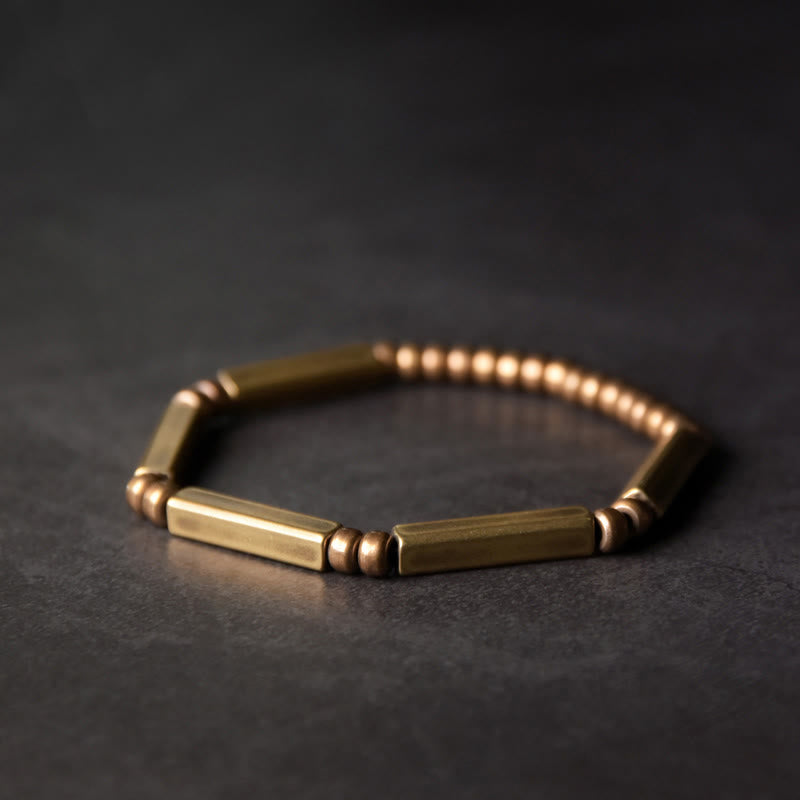 KarmaRipple's Tibetan Simple Design Bronze Wealth Fortune Bracelet p1
