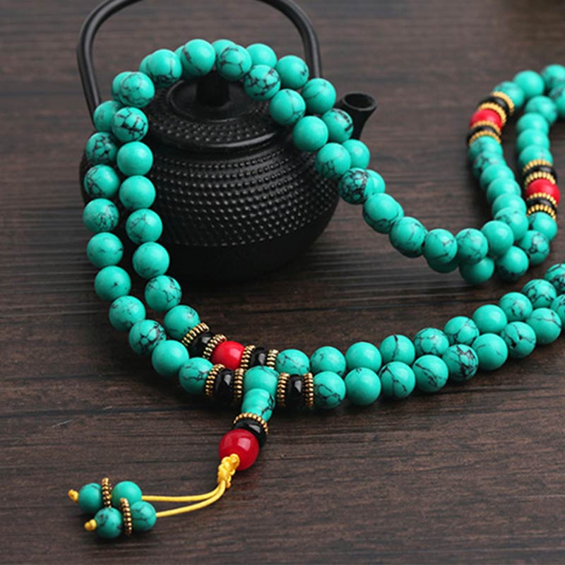 KarmaRipple's Tibetan Turquoise Balancing Mala Bracelet p8