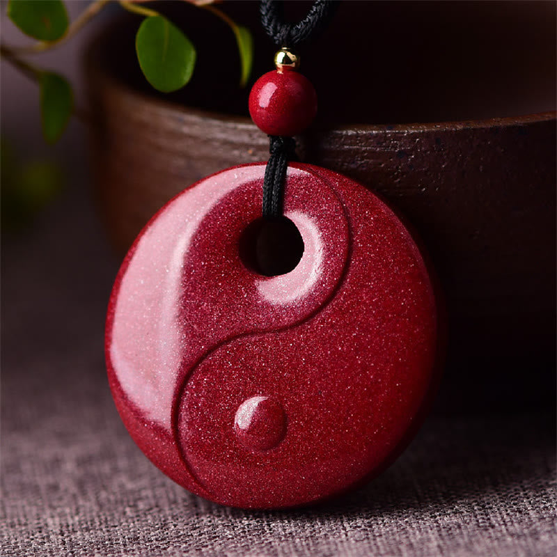 KarmaRipple's Laughing Buddha Yin Yang Chinese Zodiac Gourd Authentic Cinnabar Blessing Pendant Necklace p37
