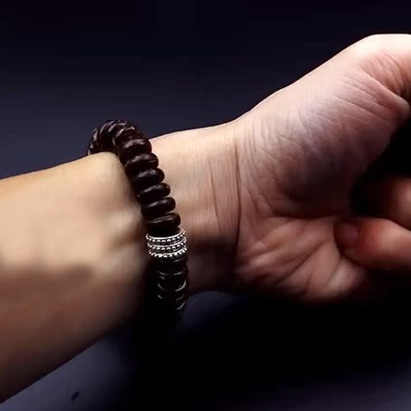 KarmaRipple's Authentic Tibetan Coconut Shell Om Mani Padme Hum Positive Bracelet p21