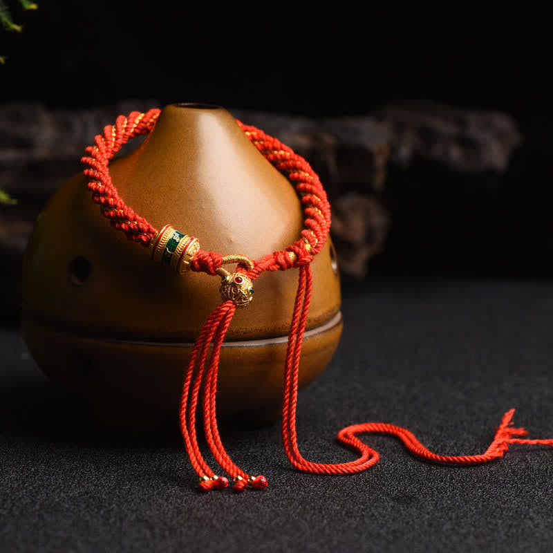 KarmaRipple's Tibetan Handmade Fortune Prayer Wheel Bead Talisman Weave Colorful String Bracelet p13