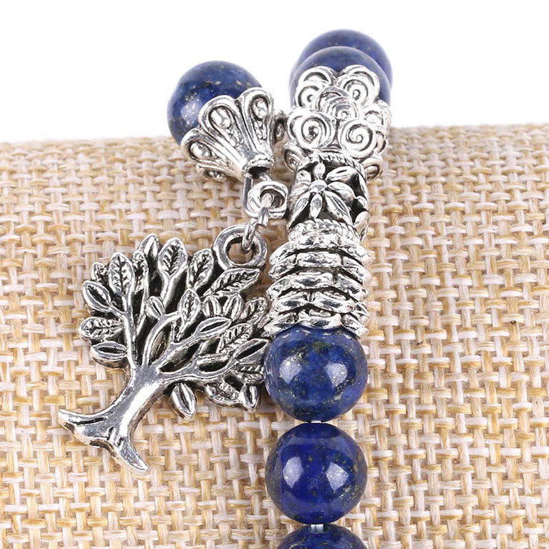 KarmaRipple's Authentic Gemstone Tree of Life Fortunate Talisman Stretch Bracelet p49
