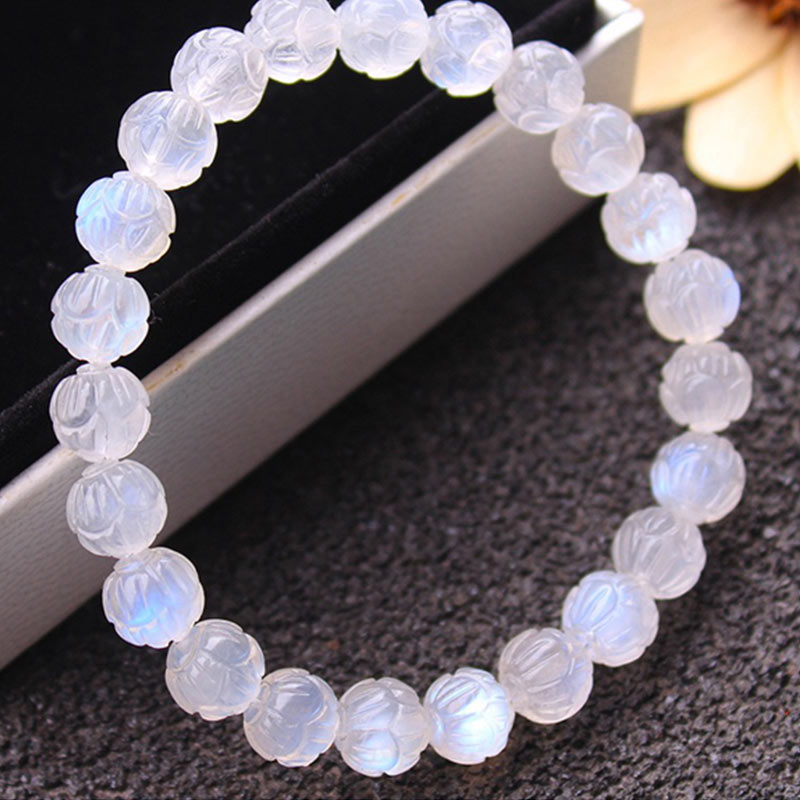 KarmaRipple's Authentic Moonstone Lotus Love Bracelet p7