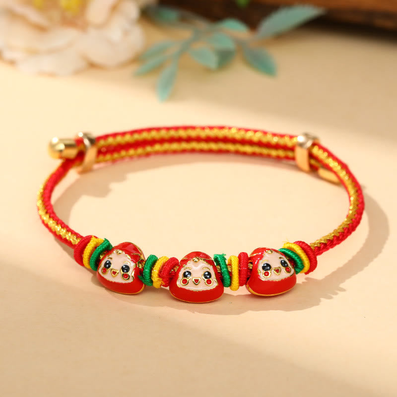 KarmaRipple's Colorful Rope Zongzi Pattern Fortune Handmade Child Adult Bracelet p40
