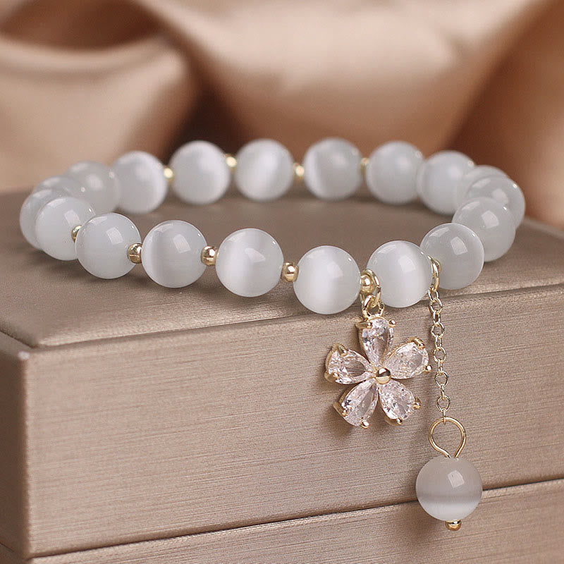 KarmaRipple's Cat's Eye Flower Talisman Peace Support Bracelet p2