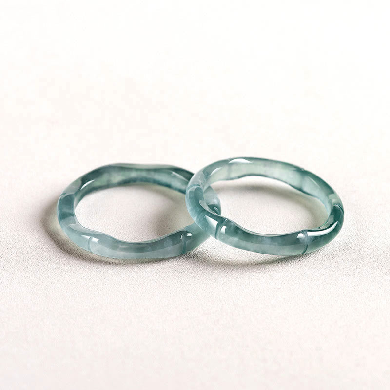 KarmaRipple's Authentic Jade Bamboo Prosperity Abundance Ring p12